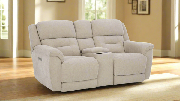 Knockout Stone P3 Power Reclining Loveseat w/Console
